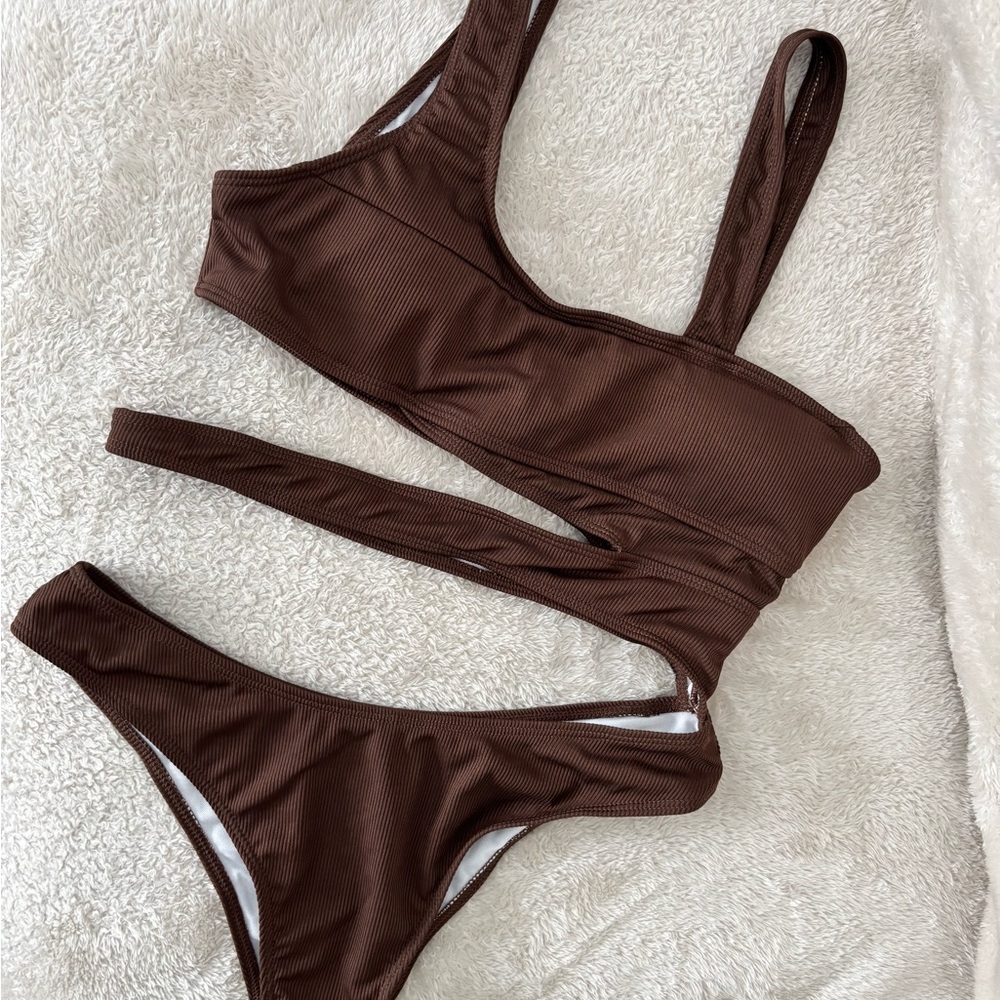 Brown Women's Swimwear Set